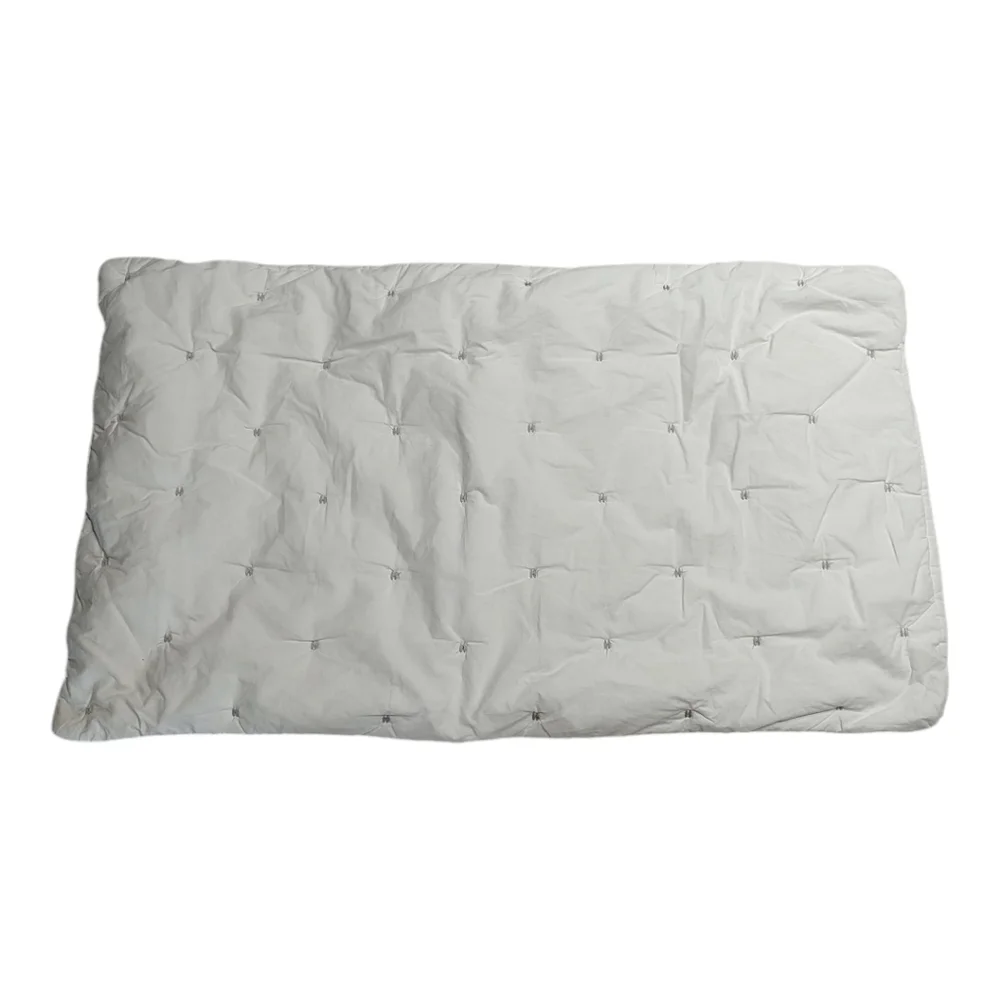 West Elm White Silver Tufted King Pillow Sham Cover